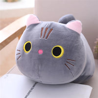 Lusy Store LLC Cute Soft Cat Plush Pillow Sofa Cushion Kawaii Plush Toy Stuffed Animal Gift Plush