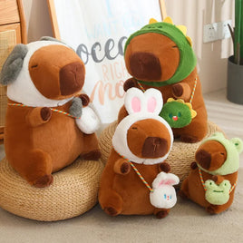 Lusy Store LLC Capybara Plush Toy Simulation Capibara Cosplay Rabbit Dinosaur Dog Frog Decor Plush
