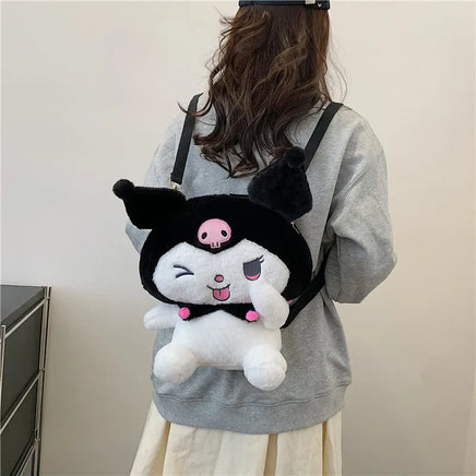 24 Styles Sanrio Plush Doll Kawaii Cinnamorol Plush Stuffed Backpack Girl's Cartoon Bag Gift Bag Girlfriend Child Birthday Gift 14 33X27X10cm
