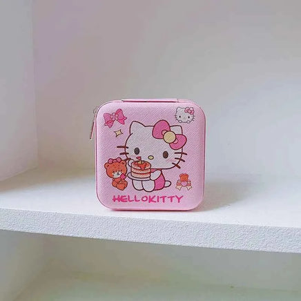 Kuromi Cinnamoroll Cartoon Jewelry Storage Box - Travel PU Organizer Hello Kitty