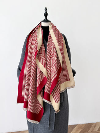 Lusy Store 2024 Winter Women Cashmere Scarf Thick Warm Pashmina Shawls Wraps Floral  Jacquard Lady Blanket Echarpe Bufanda Female New 