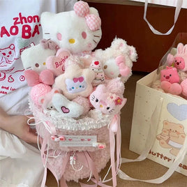 Hello Kitty Plush Doll Bouquet Cute Soft Fashion Plush Flower Room Decoration Gifts 3