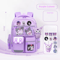 Cinnamoroll Large-Capacity Cartoon Children'S Backpack Kuromi My Melody Pochacco Cute Anime Children'S School Bag Set Small size B1