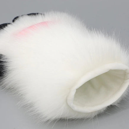 Unisex Cosplay Gloves Cartoon Sheep Hoof Shape Plush Gloves Halloween Mittens Furry Cuffs Gloves for Carnivals Party
