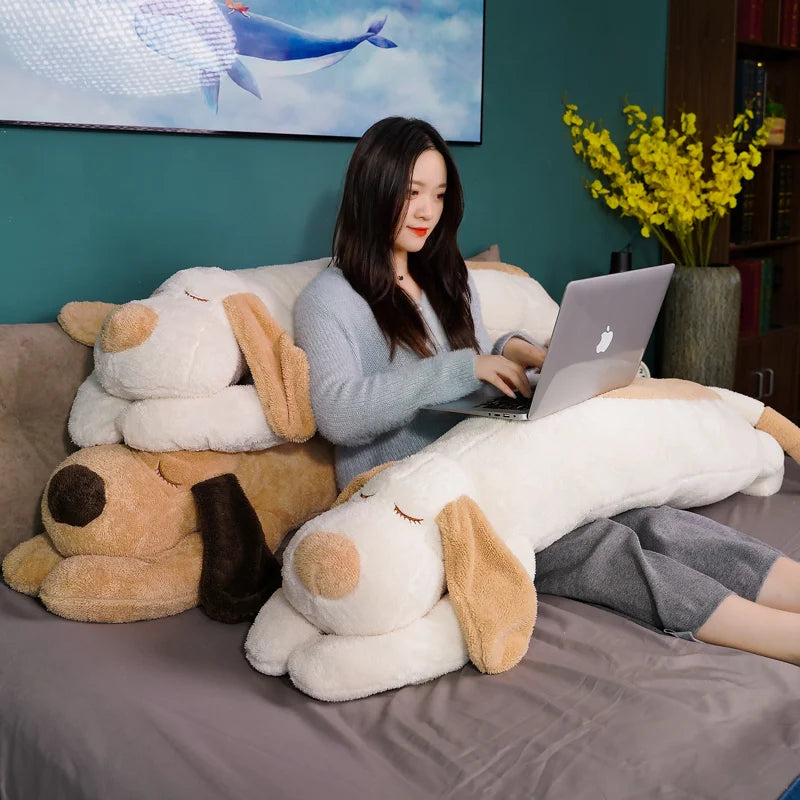 Lusy Store LLC Huge Soft Body Long Dog Plush Pillow Stuffed Animal Home Decoration Sofa Cushion Children Girl Plush