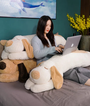 Lusy Store LLC Huge Soft Body Long Dog Plush Pillow Stuffed Animal Home Decoration Sofa Cushion Children Girl Plush