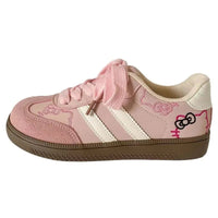 Hello Kitty Sneakers for Spring and Autumn Girls Cute Cartoon Anime Accessories Pink Fashionable Casual Board Shoes Gift