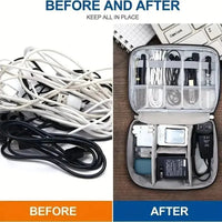 Cable Storage Bag Waterproof Digital Electronic Organizer Portable USB Data Line Charger Plug Storage Bag Travel Cable Organizer Lusy Store