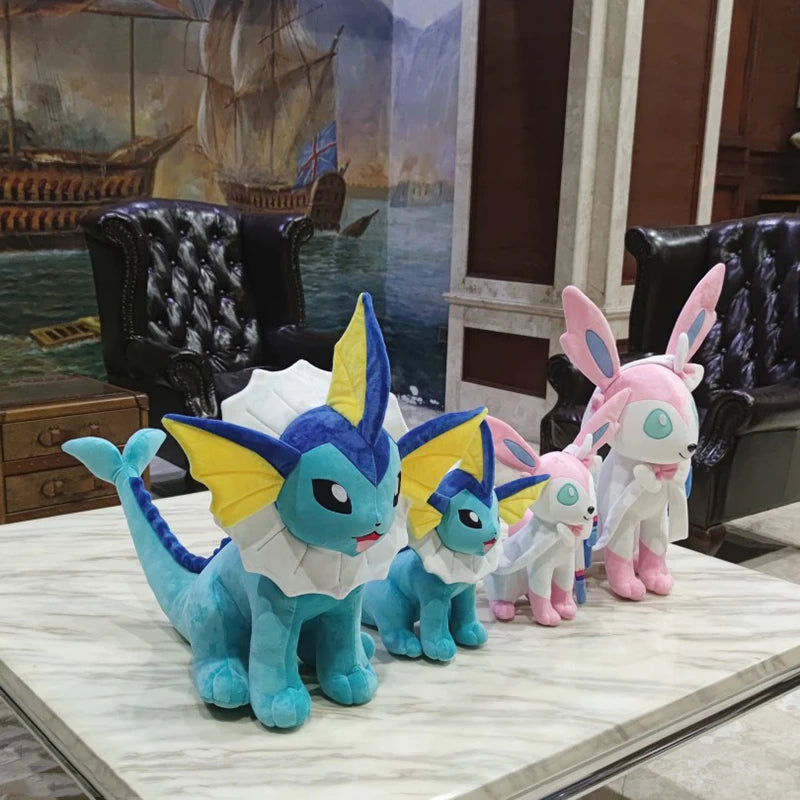 Lusy Store LLC Vaporeon Pokemon Sylveon Large Plush Toys Nime Doll Cute Ornament Stuffed Pillow Pokemon Gift Plush