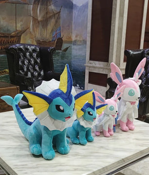 Lusy Store LLC Vaporeon Pokemon Sylveon Large Plush Toys Nime Doll Cute Ornament Stuffed Pillow Pokemon Gift Plush