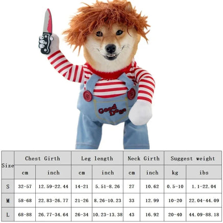Funny Dog Clothes Sweatshirt Set Cosplay Big Suit Pet Clothes Party Costume Face Cloth Comical Outfits Halloween Dress Jumpsuit A