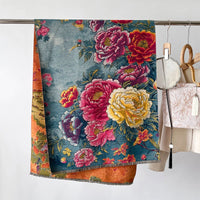 Lusy Store Warm Cashmere Scarf Women Shawl Floral Print New Wraps Luxury Thick Blanket Winter Bufanda Pashmina Female Travel Poncho Stoles 