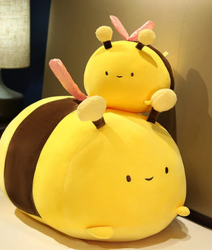 Lusy Store LLC Bee Plush Pillows Stuffed Cartoon Animals Plushie Super Soft Hugging Pillow Bedding Sleeping Cute Gifts Plush