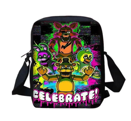 Cartoon Five Night At Freddy Child School Backpack With Shoulder Bag Pencil Bags School Bags for Boys Girls Best Gift XHOO4-KB-145-A7