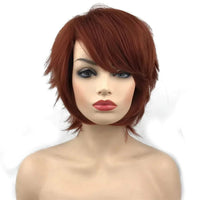StrongBeauty Halloween Wig Blue Assassination Classroom Akabane Karma Cosplay Wigs Red Synthetic Hair color350 6inches