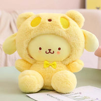 25cm Anime Sanrio Plush Doll Toys Kawaii Hello Kitty Kuromi My Melody Cinnamoroll Cartoon Cute Plush Stuffed Toy Kids Gifts Pom Pom Purin