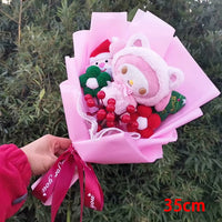 Kuromi My Melody Cinnamoroll Hello Kitty Plush Bouquet Woman Valentine's Day Girls Christmas Gifts My Melody-28