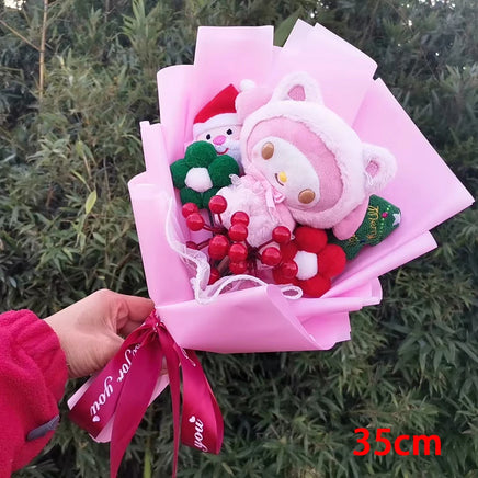 Kuromi My Melody Cinnamoroll Hello Kitty Plush Bouquet Woman Valentine's Day Girls Christmas Gifts My Melody-28