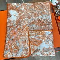 POBING 30% Silk 70%Cashmere Scarf Women Hand Rolled Luxury Printed Long Scarves Wraps Bandana Big Shawls Hijabs Female Foulards Lusy Store