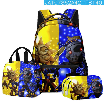 Trendy Popular Novelty sundrop FNAF 3D Printed 3pcs/Set student School Bags Travel Notebook Backpack Lunch bag Pencil Case Lusy Store