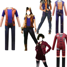 New Halloween Costumes for Kids Zombies 2 Addison Cosplay Girls Eliza Outfits Party Bodysuit Jumpsuits Children Carnival Clothes