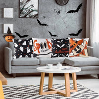 Spooky Halloween Pillowcases: Witch, Ghost, Bat, and 'Spooky' Designs for a Hauntingly Fun Season! Sofa cushion cover, gift