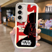 S-Star W-Wars Darth Vader Phone Case For Samsung Galaxy S25 S24 S23 S21 Ultra Plus S24 S23 S21 S20 FE A73 A55 Silicone Cover White C