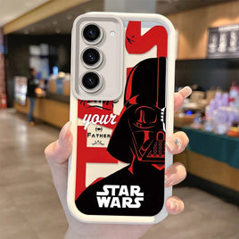 S-Star W-Wars Darth Vader Phone Case For Samsung Galaxy S25 S24 S23 S21 Ultra Plus S24 S23 S21 S20 FE A73 A55 Silicone Cover White C