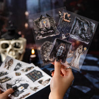 20 Sheets Gothic Dark Midnight Party Scrapbook Stickers Book Halloween Cute Bullet Journaling Decor Stationery Sticker
