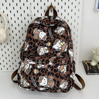 Hello Kitty Large Capacity Backpack New Cartoon Accessories Middle School Students Back To School Anime Printed School Bag