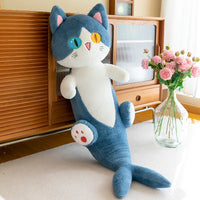 Lusy Store LLC Different Eye Shark Shark Cat Doll Pillow Creative Cat Plush Toy Plush
