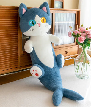 Lusy Store LLC Different Eye Shark Shark Cat Doll Pillow Creative Cat Plush Toy Plush