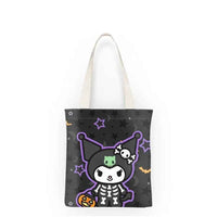 Kawaii Sanrio Halloween Hello Kittys Shoulder Bags Cartoon Anime Kuromi Girl Canvas Shoulder Bag Shopping BagNo zipper C