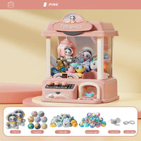 Doll Machine Coin Operated Play Game Mini Claw Catch Toy Machines Dolls Children Interactive Toys Birthday Gifts pink 2