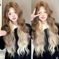 OLACARE Synthetic Super Long Curly Lolita Wig With Bangs 120cm Blonde White Pink Cute Fake Hair Women Halloween Cosplay Wigs #14