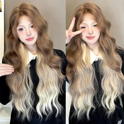 OLACARE Synthetic Super Long Curly Lolita Wig With Bangs 120cm Blonde White Pink Cute Fake Hair Women Halloween Cosplay Wigs #14