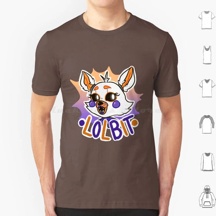 Lolbit T Shirt Cotton Men Women DIY Print Fnaf Lolbit Game Horror Five Nights At Video Game Fnaf Lolbit Animatronic Cute M-Tee-Coffee