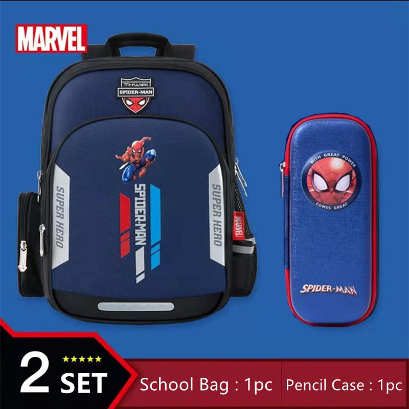 Spiderman Backpack New School Bags For Boys Primary Student Shoulder Grade 1-3 Mochilas B106