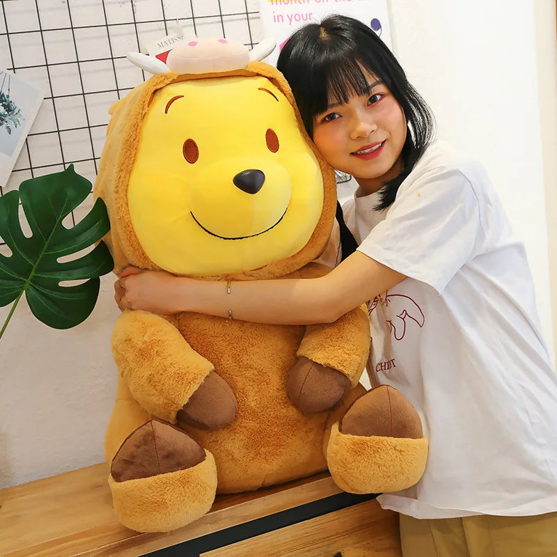 Lusy Store LLC Winnie The Pooh Stuffed Plush Toys Kawaii Bear Cosplay Squirrel Plushies Gifts for Children Stuffed Animal