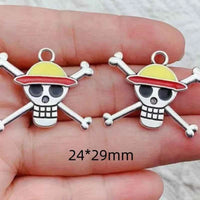 10pcs Halloween Skull Charm for Jewelry Making Enamel Necklace Earring Pendant Diy Supplies Craft Accessories Black Plated