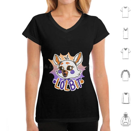 Lolbit T Shirt Cotton Men Women DIY Print Fnaf Lolbit Game Horror Five Nights At Video Game Fnaf Lolbit Animatronic Cute