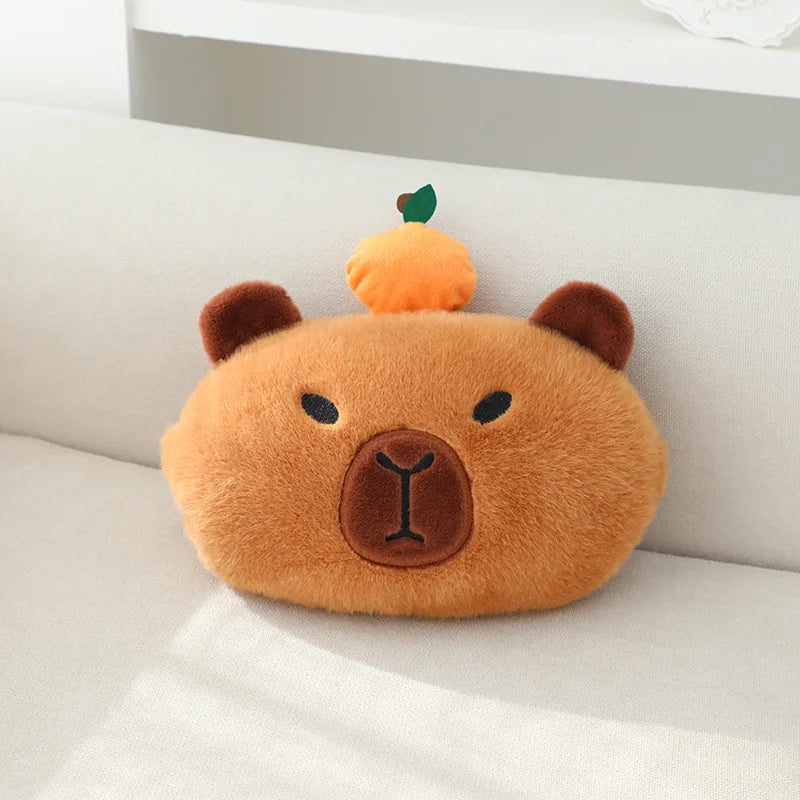Lusy Store LLC Capybara Plush Doll Kawaii Capybara Car Seat Headrest Seat Belt Cover Kawaii Stuffed Gift Plush