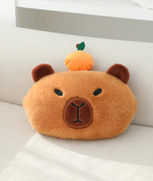 Lusy Store LLC Capybara Plush Doll Kawaii Capybara Car Seat Headrest Seat Belt Cover Kawaii Stuffed Gift Plush