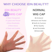 Wholesale 20 Pcs Transparent HD Wig Cap, Thin Nylon Cap for for Women Lace Front, Suitable for Parties, Weddings,Halloween
