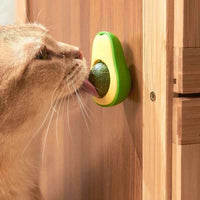 Natural Catnip Wall-Mounted Ball for Cats, Rotatable & Lickable, Healthy Teeth Cleaning & Scratching Toy