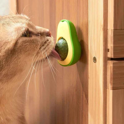 Natural Catnip Wall-Mounted Ball for Cats, Rotatable & Lickable, Healthy Teeth Cleaning & Scratching Toy