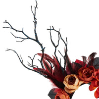 Gothic Flower Branch Headband Feather COSPLAY Halloween Role Play Headdress Proms Party Live Show Headwear