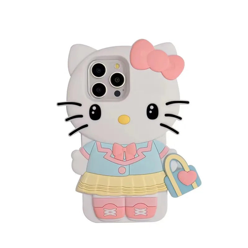 Handbag Hello Kitty Kuromi For iPhone 16 15 14 13 12 11 Pro Max Silicone Soft Cover Case Lusy Store