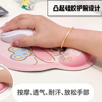 Kawaii Sanrio Mouse Pad With Wrist Rest Non-slip Rubber Computer Pad Anime Kuromi Cinnamoroll My Melody Cute Cartoon Girl Gifts