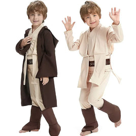 Star Wars Obi-Wan Kenobi Kids Cosplay Costume - Jedi Warrior Hooded Cloak Suit